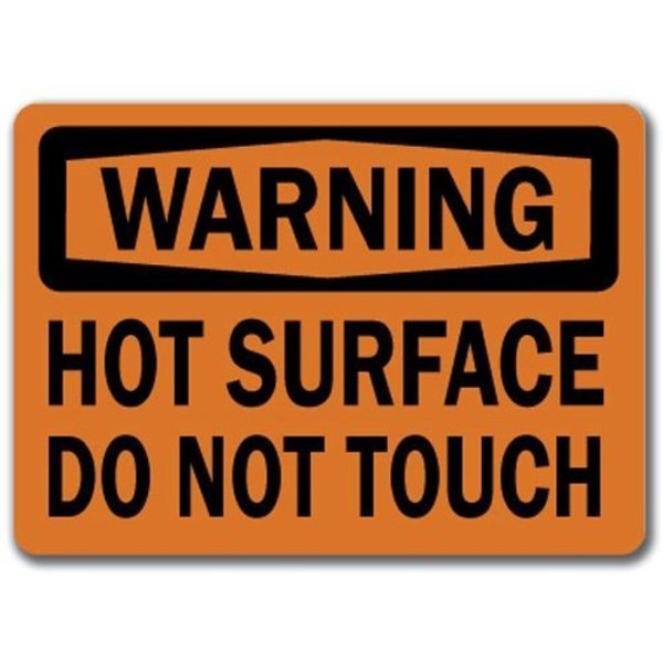 Signmission Warning Sign-Hot Surface Do Not Touch-10in x 14in OSHA Safety Sign, 14" H, WS-Hot Surface WS-Hot Surface